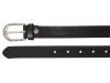 Timbelt Leren Pantalon Riem 2.5 cm Zwart