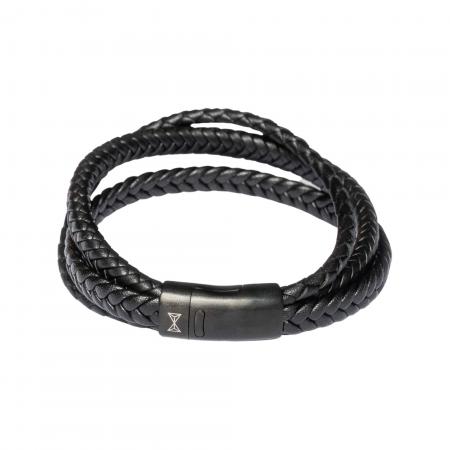 AZE Jewels Armband Iron Three String Black-on-Black