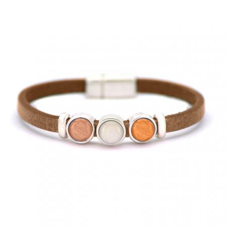 Qoss Naturel Armband Milo Crème - Maat L