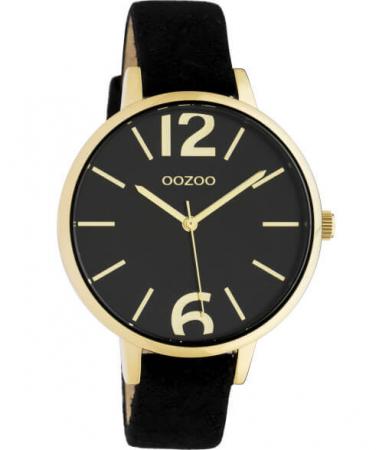 OOZOO Timepieces Horloge Zwart/Goud | C10836