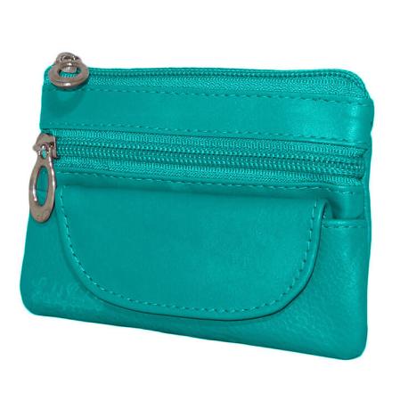 Echt Leren Sleuteletui Teal