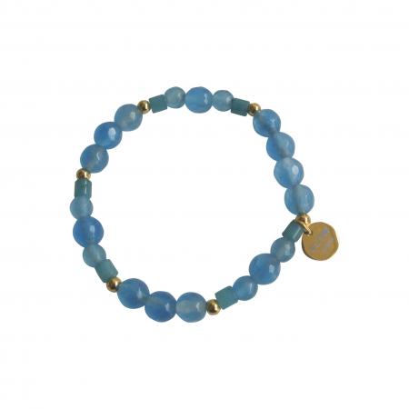 Flow Jewels Armband met Kralen Aliya Blauw | Goud