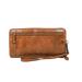 Bear Design Zip Around Portemonnee / Clutch Isa Cognac