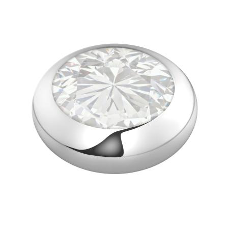 Melano Vivid Basic CZ Steentje White Zilver | 7 mm