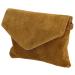 Charm Suède Envelop Clutch / Avondtasje Mosterd