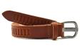 Timbelt Leren Gleufjes Riem 3 cm Cognac