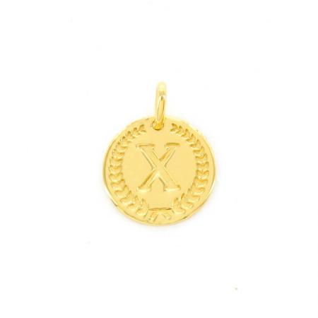 Imotionals Ronde Kettinghanger Letter X Goud