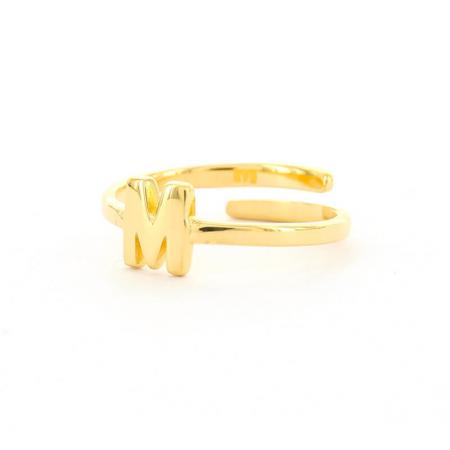Imotionals Ring Letter M Goud