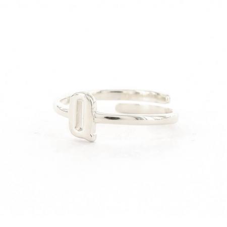 Imotionals Ring Letter Q Zilver