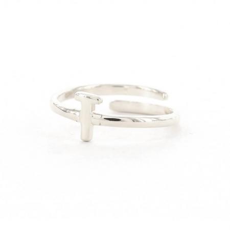 Imotionals Ring Letter T Zilver