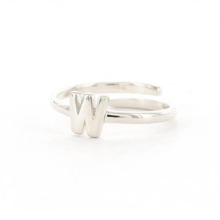 Imotionals Ring Letter W Zilver