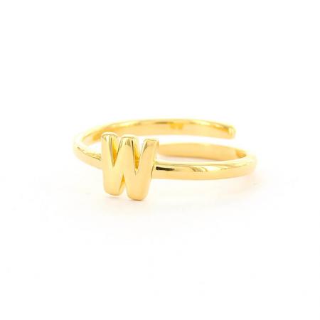 Imotionals Ring Letter W Goud