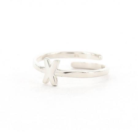 Imotionals Ring Letter X Zilver