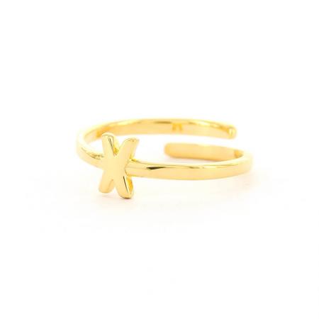 Imotionals Ring Letter X Goud