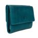 Bear Design Compacte Portemonnee met Overslag Cow Lavato Aqua