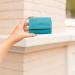 Bear Design Compacte Portemonnee met Overslag Cow Lavato Aqua