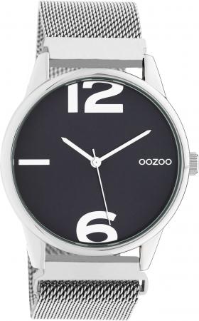 OOZOO Timepieces Horloge Zilver/Evening Blue | C10866