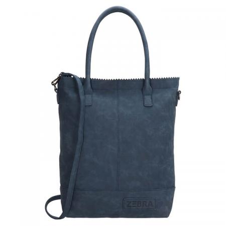 Zebra Trends Shopper met Etui Natural Bag Kartel Jeansblauw