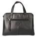 Leather Design Handtas/Schoudertas Nappa Zwart