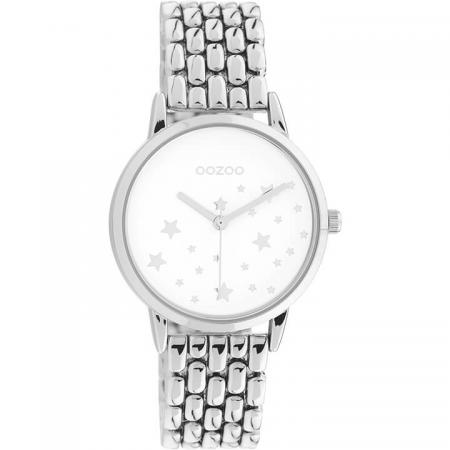OOZOO Timepieces Horloge Zilver/Wit | C11025