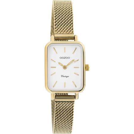 OOZOO Timepieces Horloge Vintage Goud/Wit | C20268