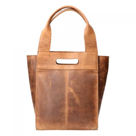 Leather Design Shopper / Handtas Hunter Bruin