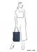 Zebra Trends Shopper met Etui Natural Bag Kartel Fearless II Jeansblauw