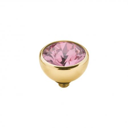Melano Twisted Basic CZ Steentje Blossom Pink Goud | 8 mm
