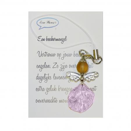 Kleine Beschermengel Schelp Roze/Topaz