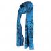 Sarlini Langwerpige Sjaal Leaves Kobalt Blauw