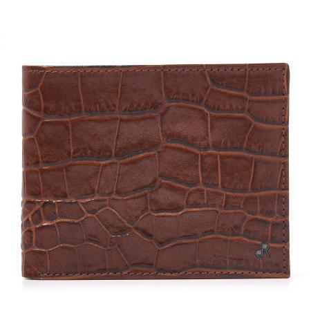 dR Amsterdam Croco Billfold L RFID Chestnut