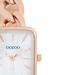 OOZOO Horloge met Schakelarmband Rosé Goud/Wit | C11134