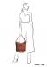 Hide & Stitches Handtas / Schoudertas Paint Rock Cognac