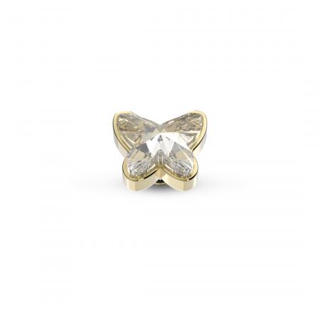 Melano Twisted Butterfly Steentje Crystal Goud