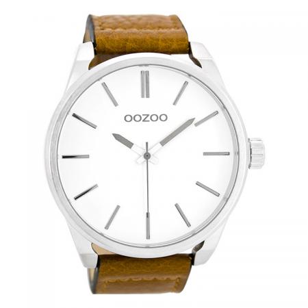 OOZOO Timepieces Horloge Cognac/Wit | C7070