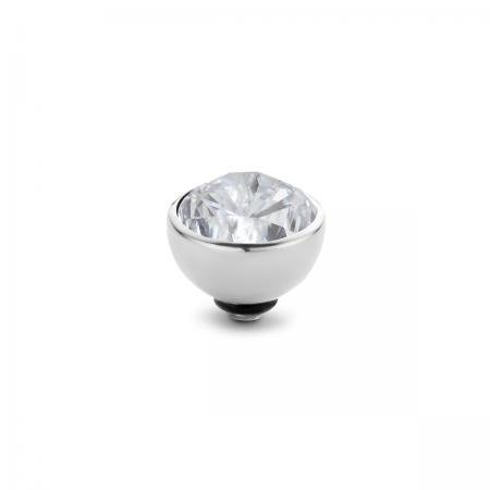 Melano Twisted Basic CZ Steentje Crystal Zilver | 8 mm