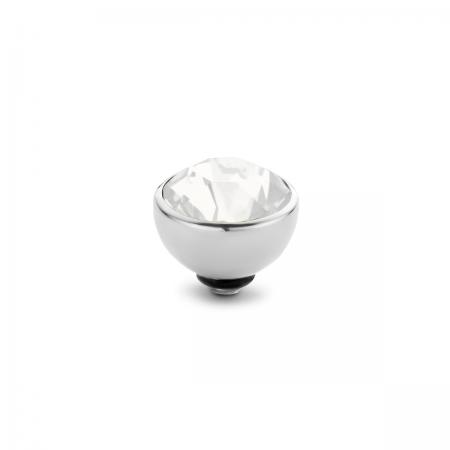 Melano Twisted Basic CZ Steentje White Zilver | 8 mm