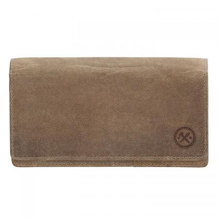 Hide & Stitches Overslag Portemonnee RFID Idaho Donker Zand