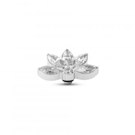 Melano Twisted Vintage CZ Steentje Crystal Zilver