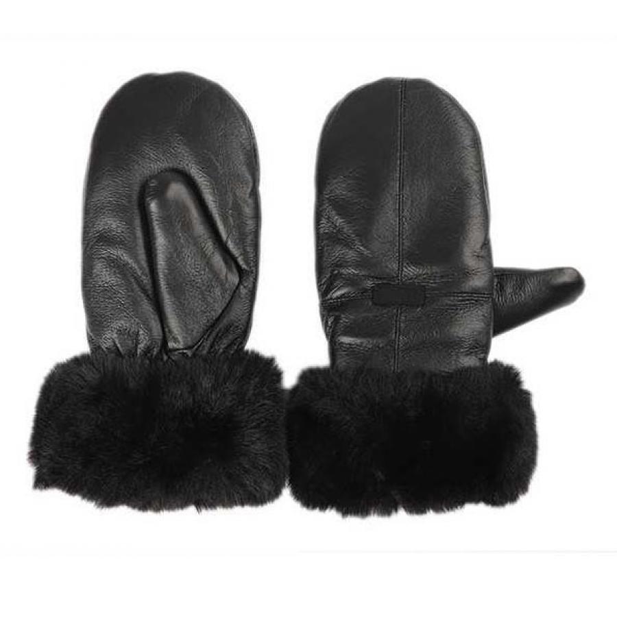 MGGMOKAY Heren Winterwanten Van Echt Shearling Lamsvel - Warme Leren Wanten, Verlengde Pols, Handgemaakt