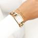 OOZOO Horloge met Schakelarmband Goud/Wit | C11272