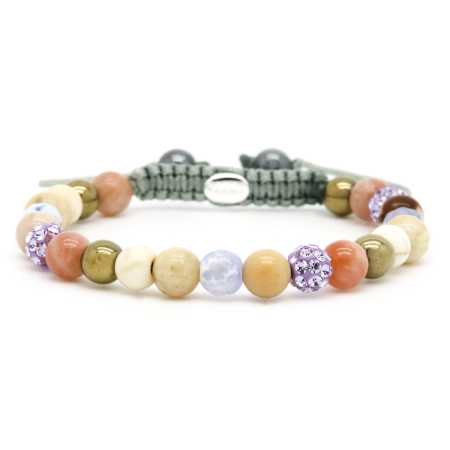 Karma Armband Spiral Purple Magic Lilac Crystal