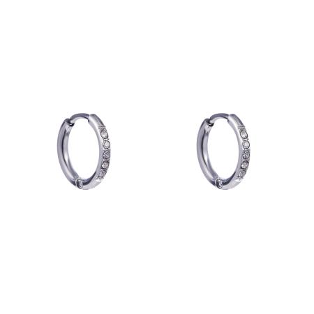 Day&Eve Oorringen Sparkle Hoop | Zilver