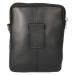 Leather Design Schoudertasje/Riemtasje Zwart