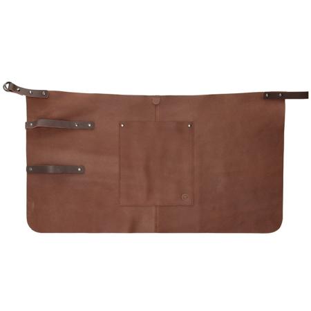 Hide en Stitches Lederen Kook/BBQ Schort/Sloof Cognac