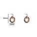Day&Eve Oorbellen Small Beads Circle Black Mix | Goud