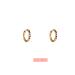 Day&Eve Oorringen Sparkle Hoop Zwart | Goud