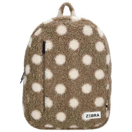 Zebra Trends Fluffy Teddy Rugzak Dot Taupe