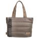 Zebra Trends Puffer Shopper/Schoudertas Elske Donker Taupe