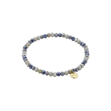 Biba Kralen Armband Blauw/Grijs | 4 mm